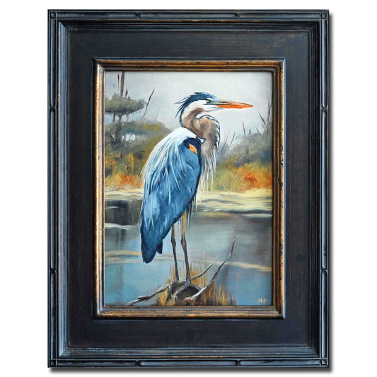 Great Blue Heron {original oil painting}