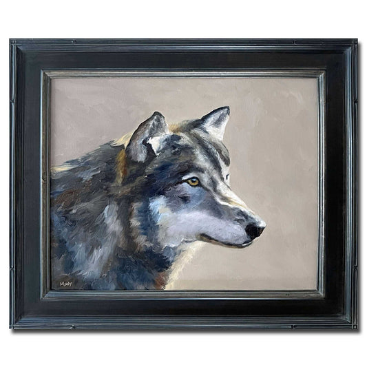 Lobo Gris {original oil painting}